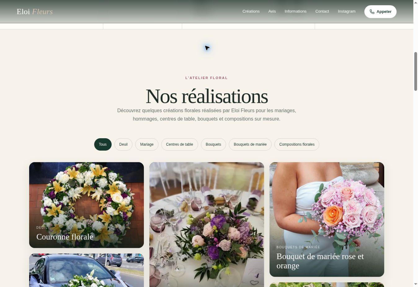 Galerie du site Eloi Fleurs